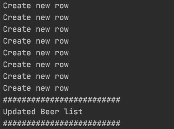 Command output of running the command
