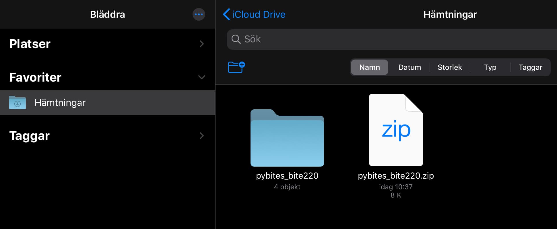 Icloud Drive unzip image